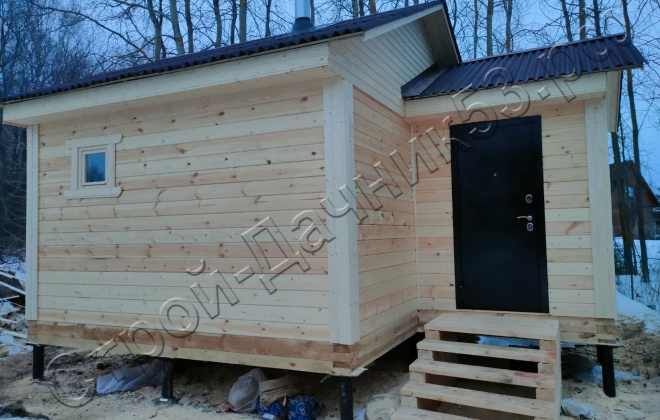 1 Брусовая баня Б-3, 6х5м, 26 М², Московская область, Сергиево-Посадский район, СНТ «Алмазово-2» (8)